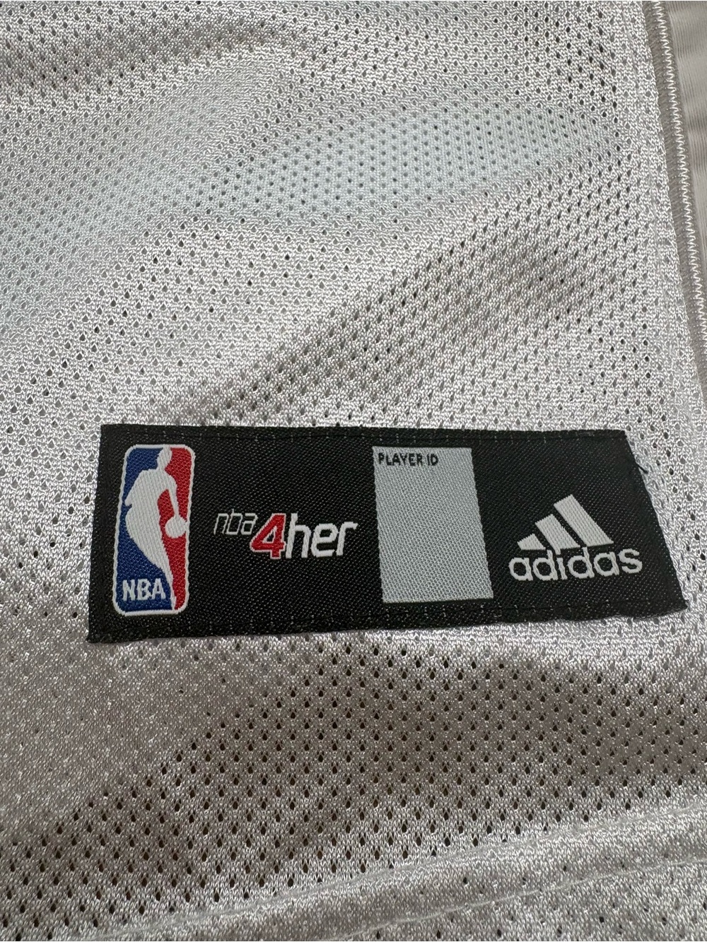 adidas White NBA Tagged Basketball Jersey - Picture 5 of 5